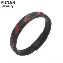 Custom Fashion Mens bracelet Genuine leather braided bracelet